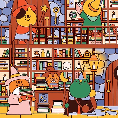 Mudpuppy's The Wizard's Library 500 Piece Family Puzzle  Colorful and Bold Illustrations  Provides Hours of Puzzling Fun  Perfect for Ages 8+  Puzzle Image Insert Included - Image 5